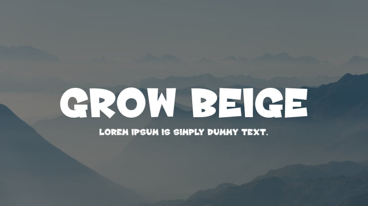 Grow Beige Font