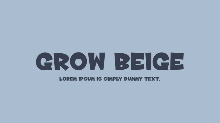 Grow Beige Font