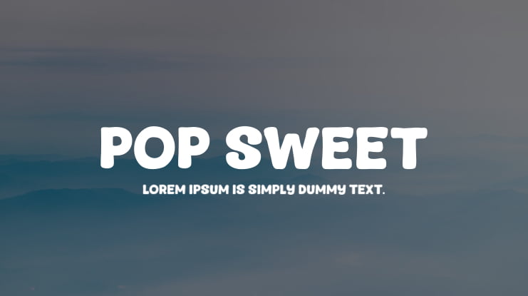 Pop Sweet Font