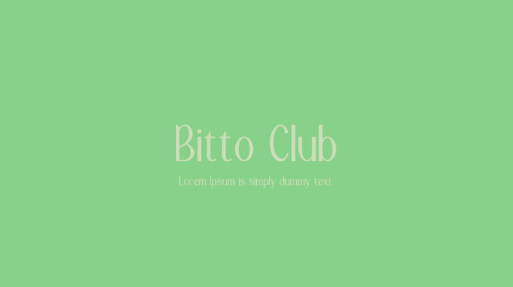 Bitto Club Font