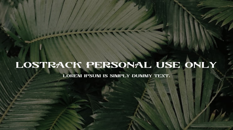 Lostrack Personal Use Only Font