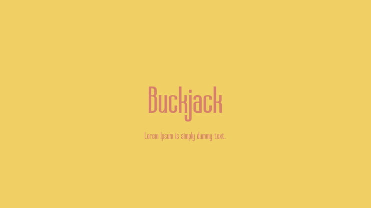 Buckjack Font