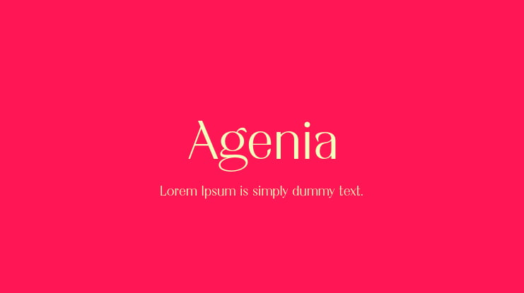 Agenia Font Family