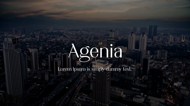 Agenia Font Family