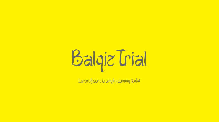 Balqiz Trial Font