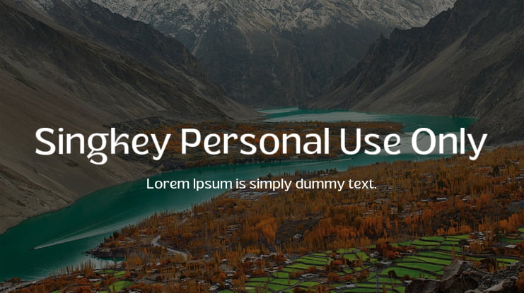 Singkey Personal Use Only Font