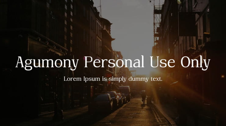 Agumony Personal Use Only Font