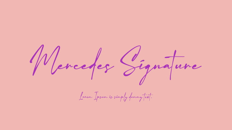 Mercedes Signature Font