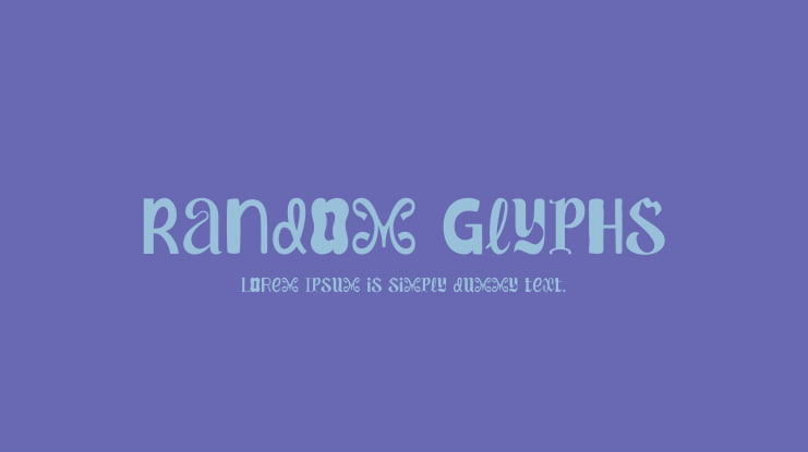 Random Glyphs Font