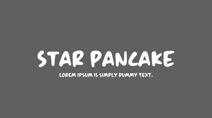 Star Pancake Font