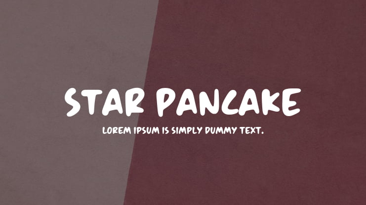 Star Pancake Font