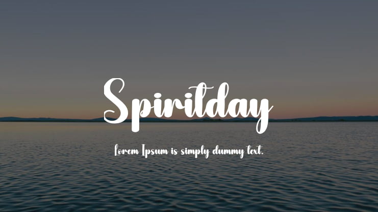 Spiritday Font