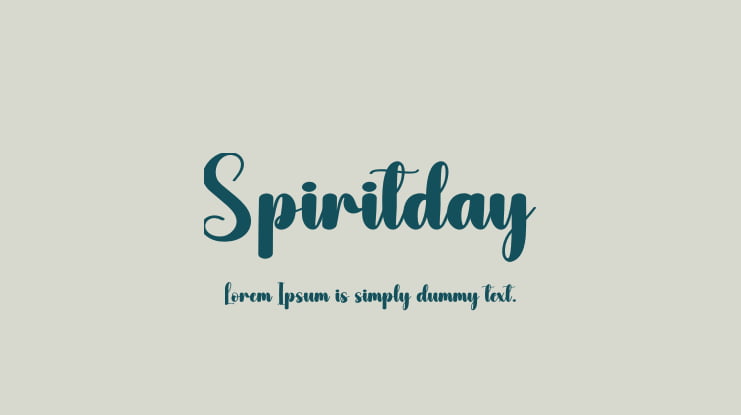 Spiritday Font