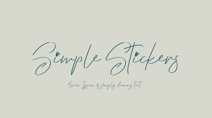 Simple Stickers Font