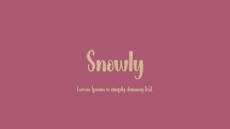 Snowly Font