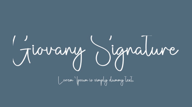 Giovany Signature Font