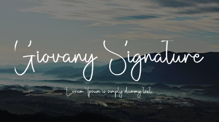 Giovany Signature Font