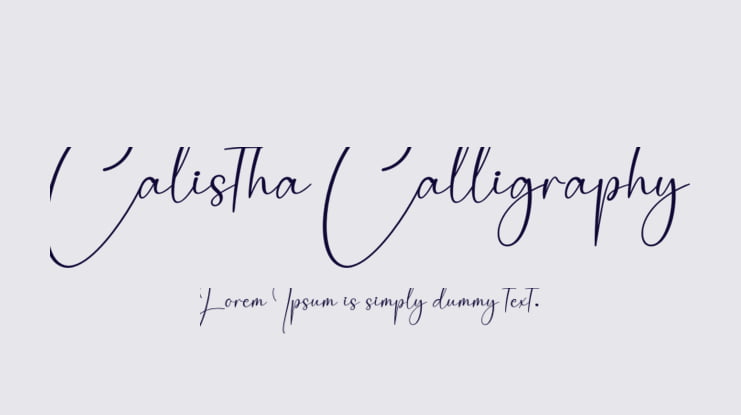 Calistha Calligraphy Font