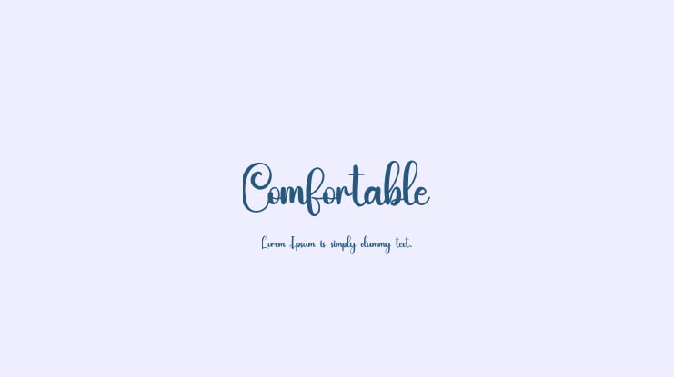 Comfortable Font