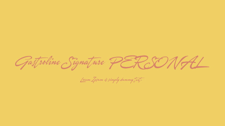 Gastroline Signature PERSONAL Font