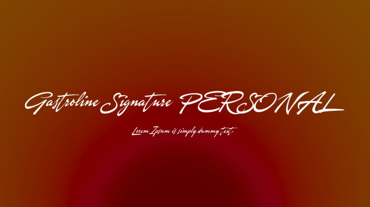 Gastroline Signature PERSONAL Font