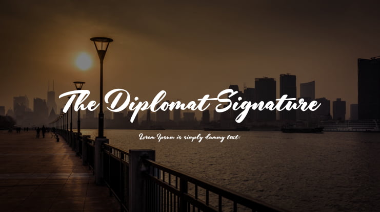 The Diplomat Signature Font