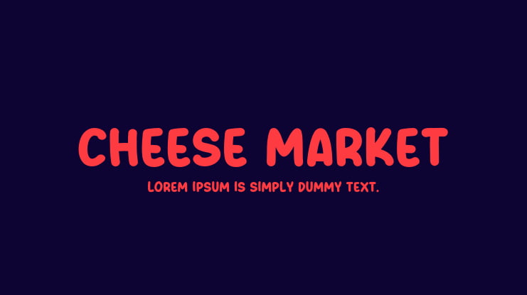 Cheese Market Font