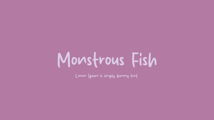 Monstrous Fish Font