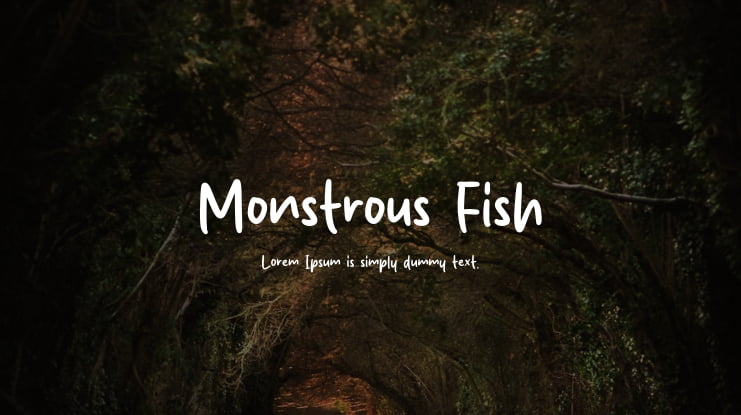 Monstrous Fish Font