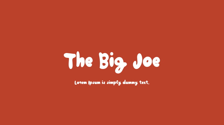 The Big Joe Font