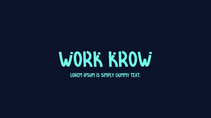 Work Krow Font