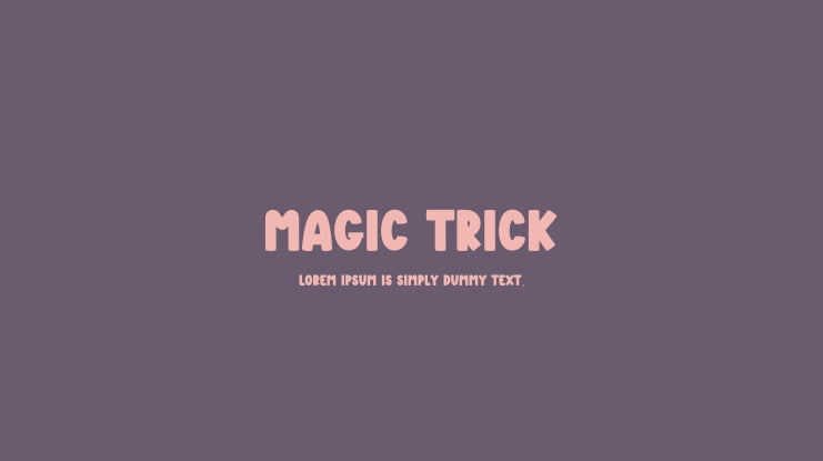 Magic Trick Font