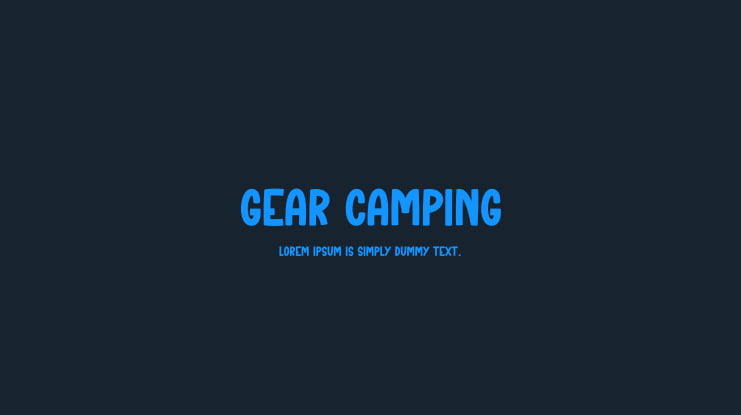 Gear Camping Font