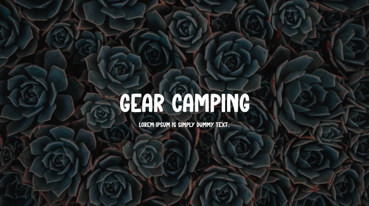 Gear Camping Font