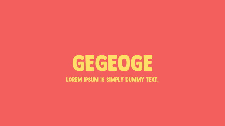 GEGEOGE Font