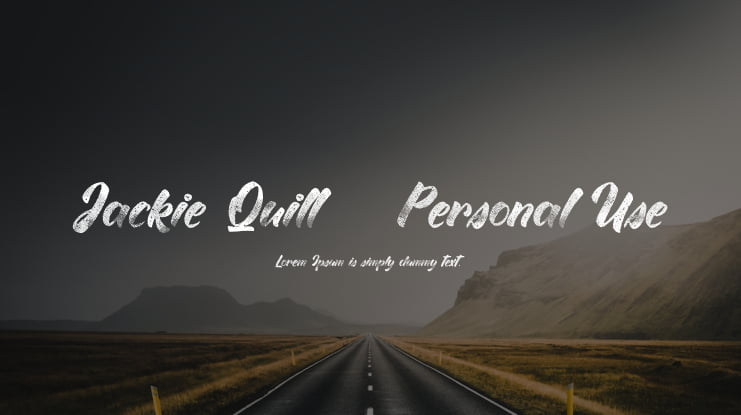 Jackie Quill - Personal Use Font