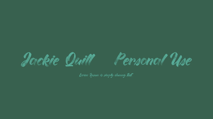 Jackie Quill - Personal Use Font