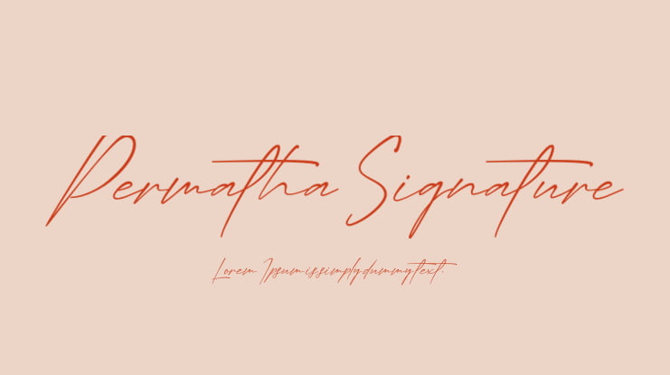 Permatha Signature Font