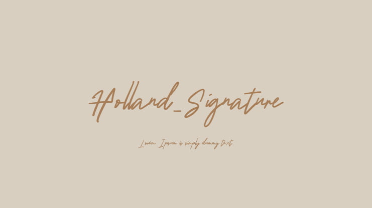 Holland_Signature Font