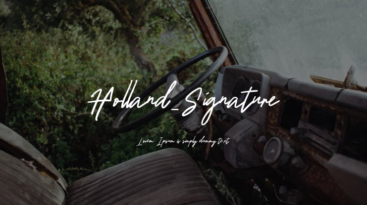 Holland_Signature Font