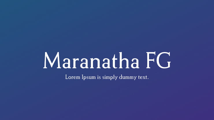 Maranatha FG Font