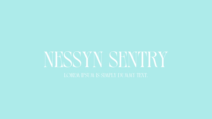 Nessyn Sentry Font