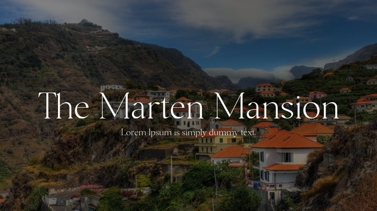 The Marten Mansion Font Family