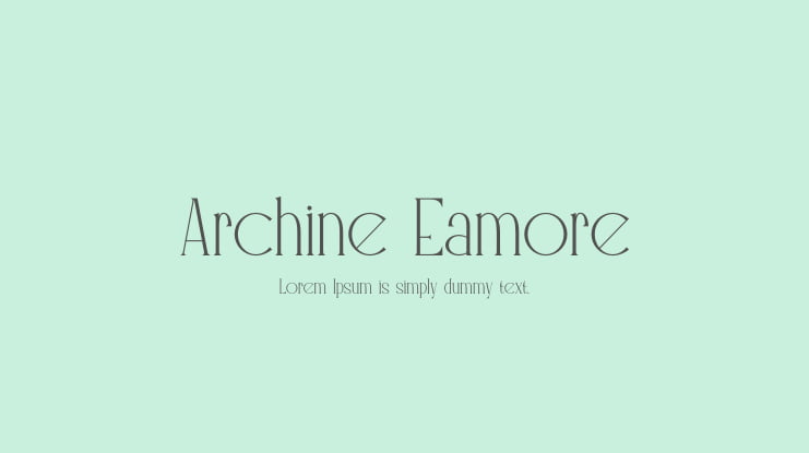 Archine Eamore Font