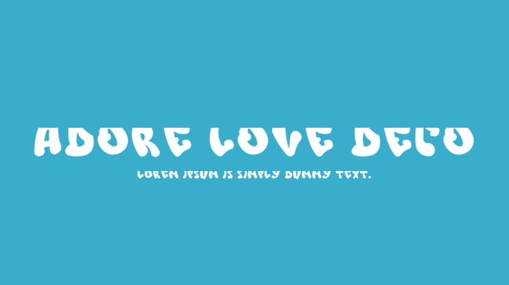 Adore Love Deco Font Family