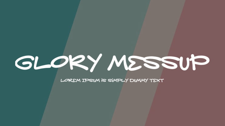 Glory Messup Font