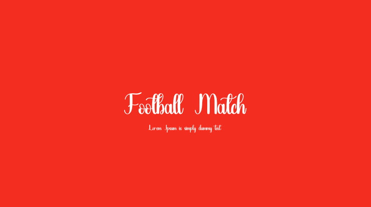 Football Match Font