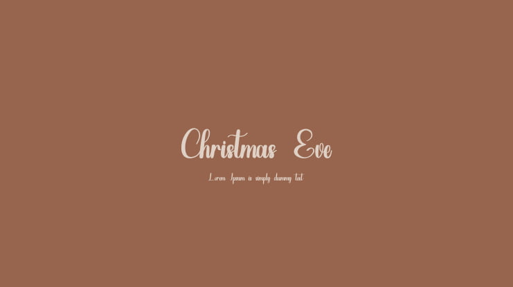 Christmas Eve Font