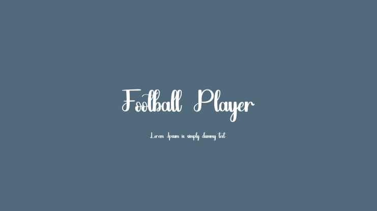 Football Player Font