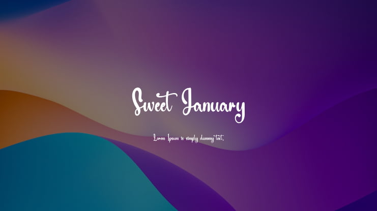 Sweet January Font